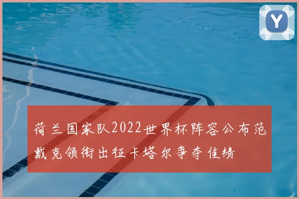 荷兰国家队2022世界杯阵容公布范戴克领衔出征卡塔尔争夺佳绩